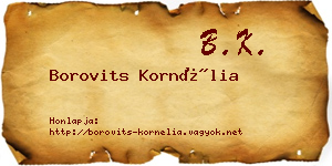 Borovits Kornélia névjegykártya
